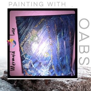💙43Handmade mermaid oil painting